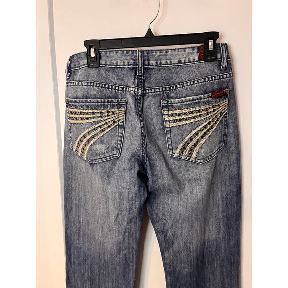 7 For All Mankind Blue Dojo Positano Trouser Jeans Size 29 - Picture 4 of 10